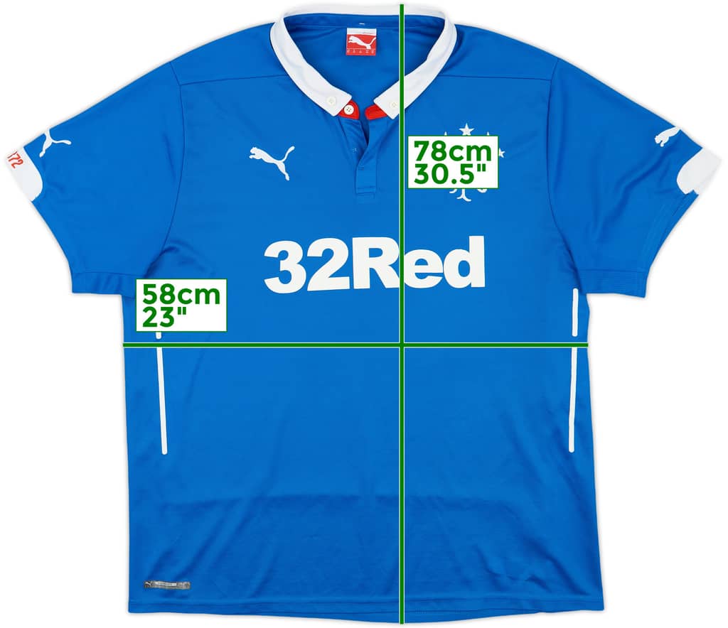 2014-15 Rangers Home Shirt - 8/10 - (XL)