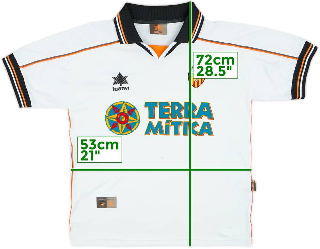 1999-00 Valencia Home Shirt - 8/10 - (S)