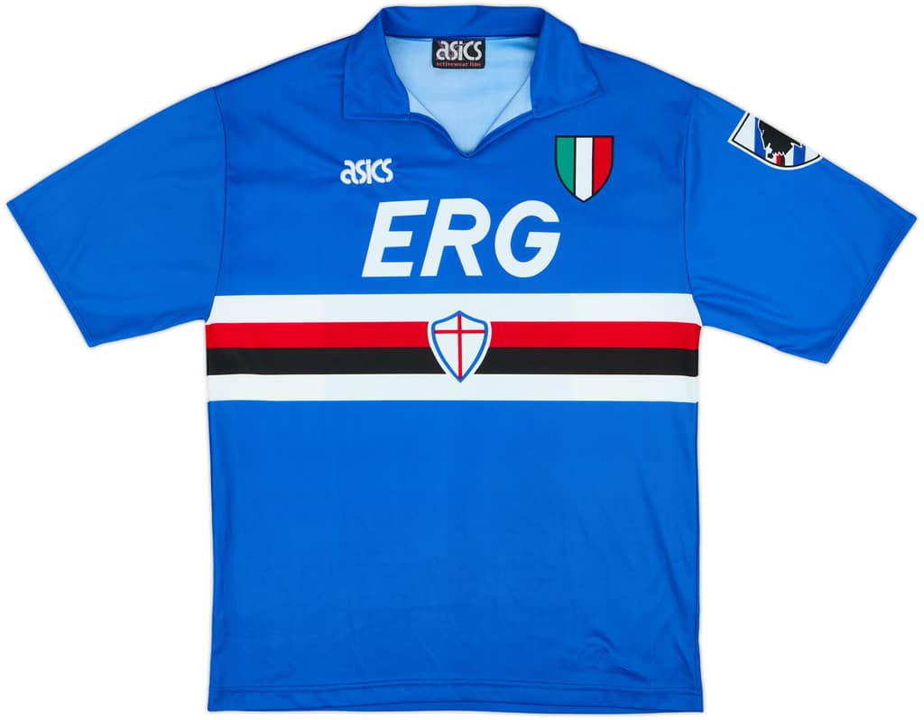1991-92 Sampdoria Home Shirt - 9/10 - (L)