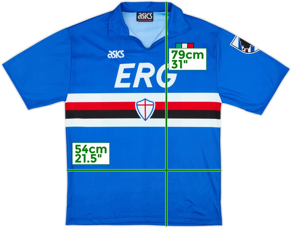 1991-92 Sampdoria Home Shirt - 9/10 - (L)