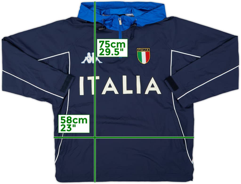 1999-00 Italy Kappa Hooded Windbreaker - 8/10 - (L)