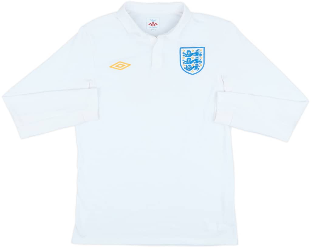 2009-10 England Home L/S Shirt - 5/10 - (M)