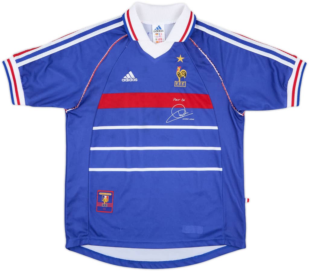 1998-00 France 'Pour Toi Zinedine Zidane' Home Shirt - 6/10 - (Y)