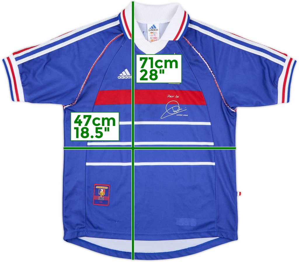 1998-00 France 'Pour Toi Zinedine Zidane' Home Shirt - 6/10 - (Y)