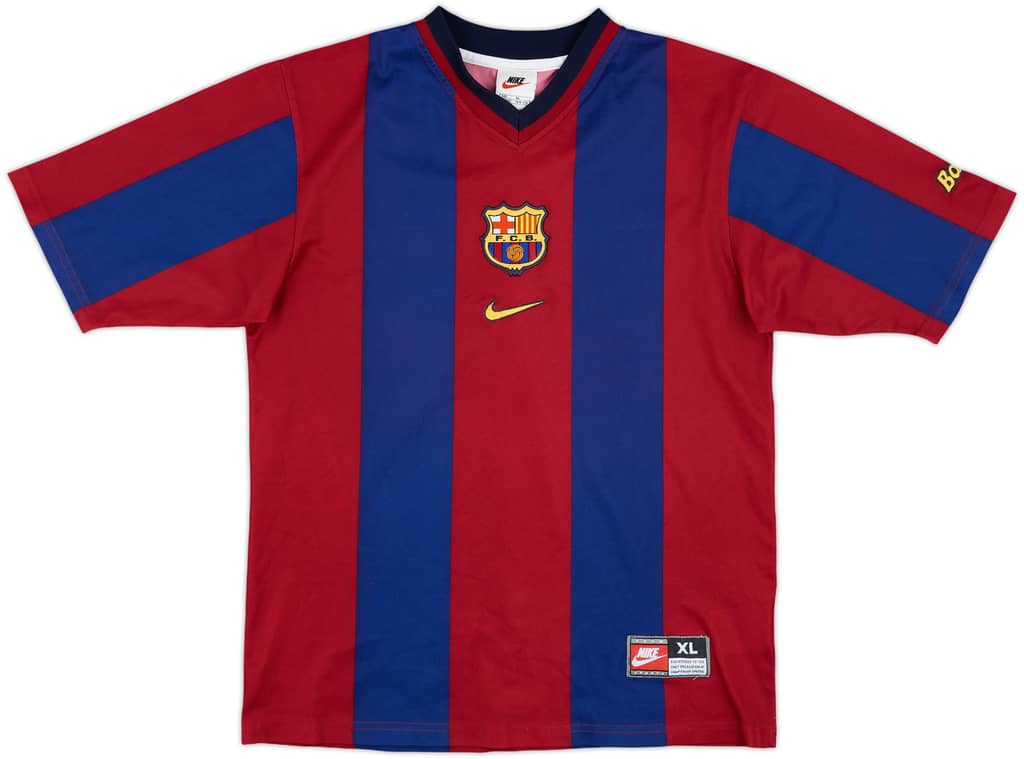 1998-00 Barcelona Basic Home Shirt - 10/10 - (XL.Boys)