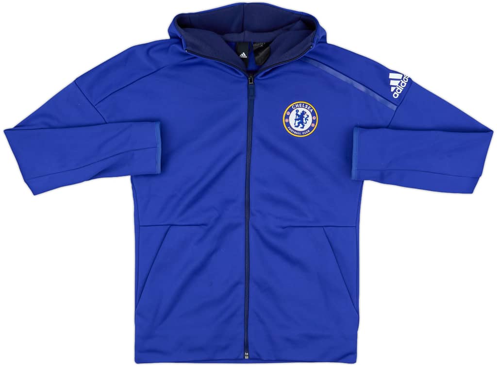 2016-17 Chelsea adidas Hooded Track Jacket - 8/10 - (S)