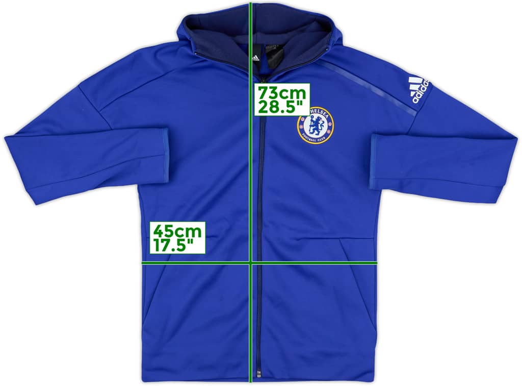 2016-17 Chelsea adidas Hooded Track Jacket - 8/10 - (S)