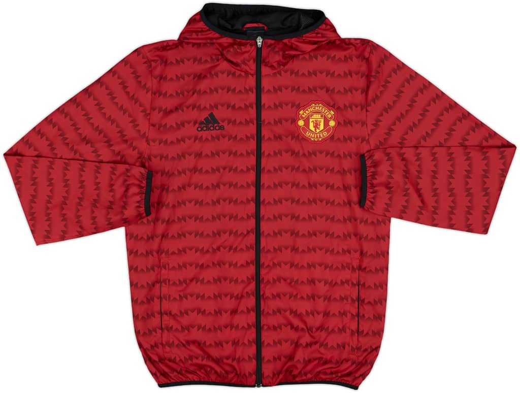 2015-16 Manchester United adidas Hooded Track Jacket - 9/10 - (M)