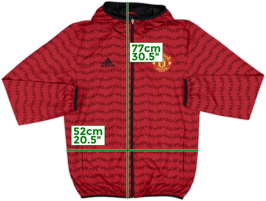 2015-16 Manchester United adidas Hooded Track Jacket - 9/10 - (M)