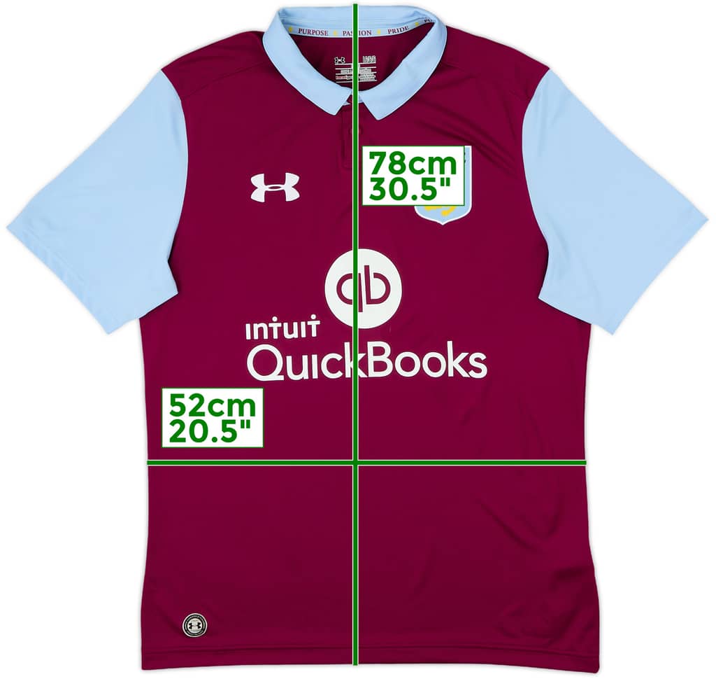 2016-17 Aston Villa Home Shirt - 10/10 - (L)