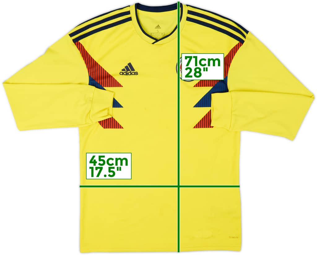 2018-19 Colombia Home L/S Shirt - 7/10 - (S)