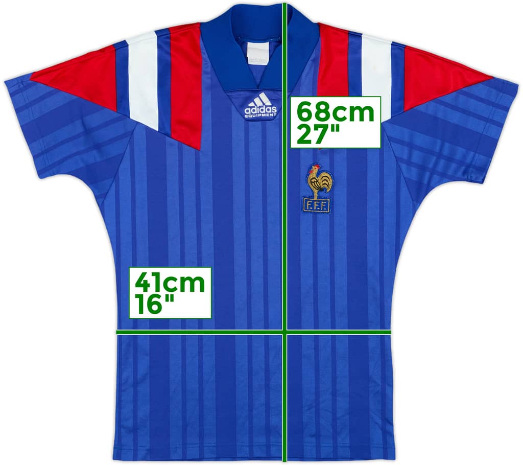1992-94 France Home Shirt - 8/10 - (L.Boys)