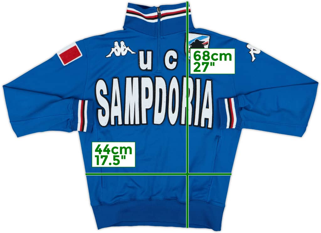2005-06 Sampdoria Kappa 1/4 Zip Drill Top - 6/10 - (S)