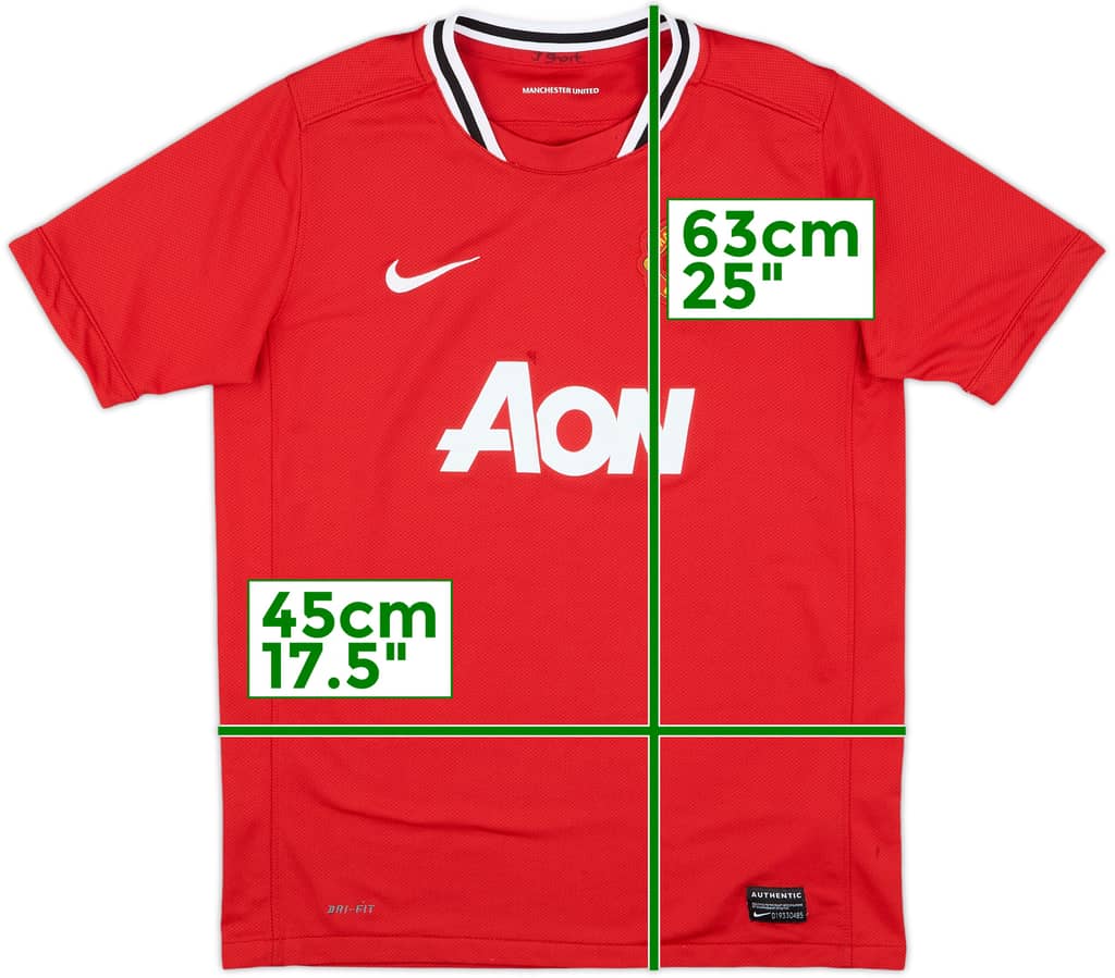 2011-12 Manchester United Home Shirt - 7/10 - (L.Boys)