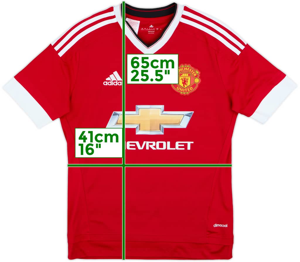 2015-16 Manchester United Home Shirt - 9/10 - (L.Boys)