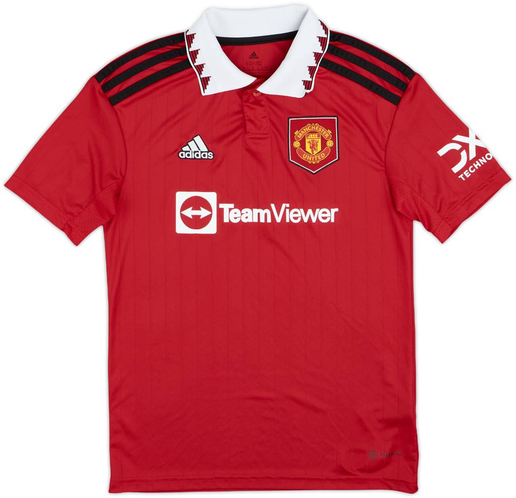 2022-23 Manchester United Home Shirt - 10/10 - (M.Boys)