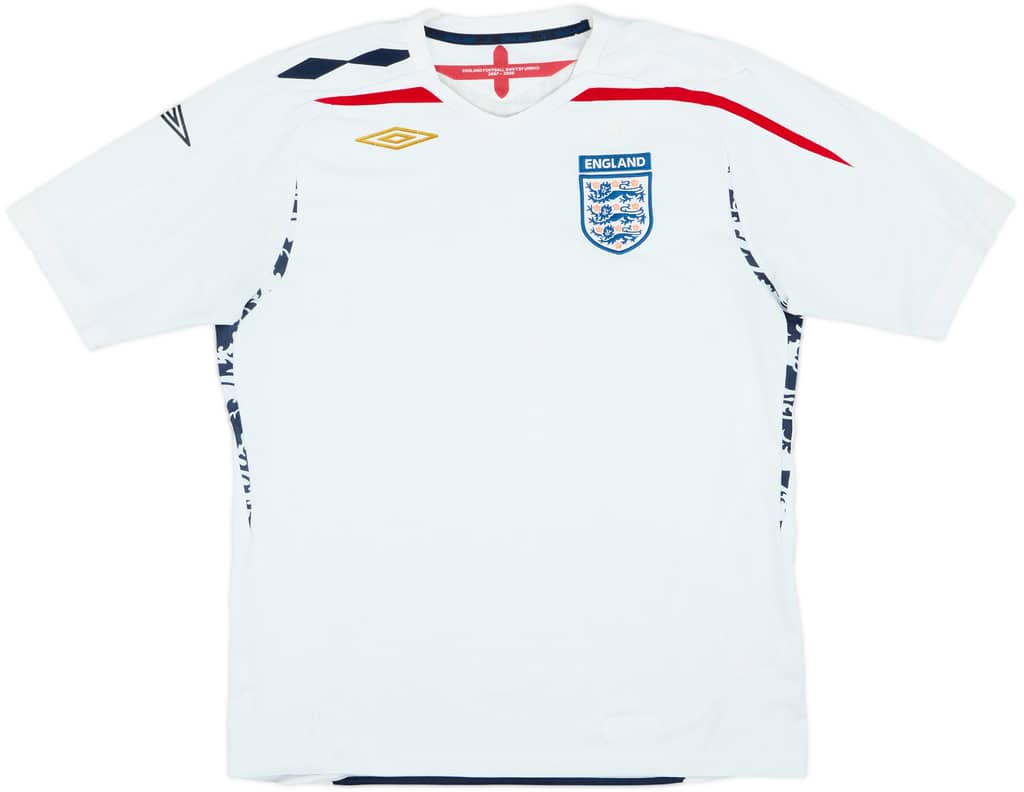2007-09 England Home Shirt - 4/10 - (L)