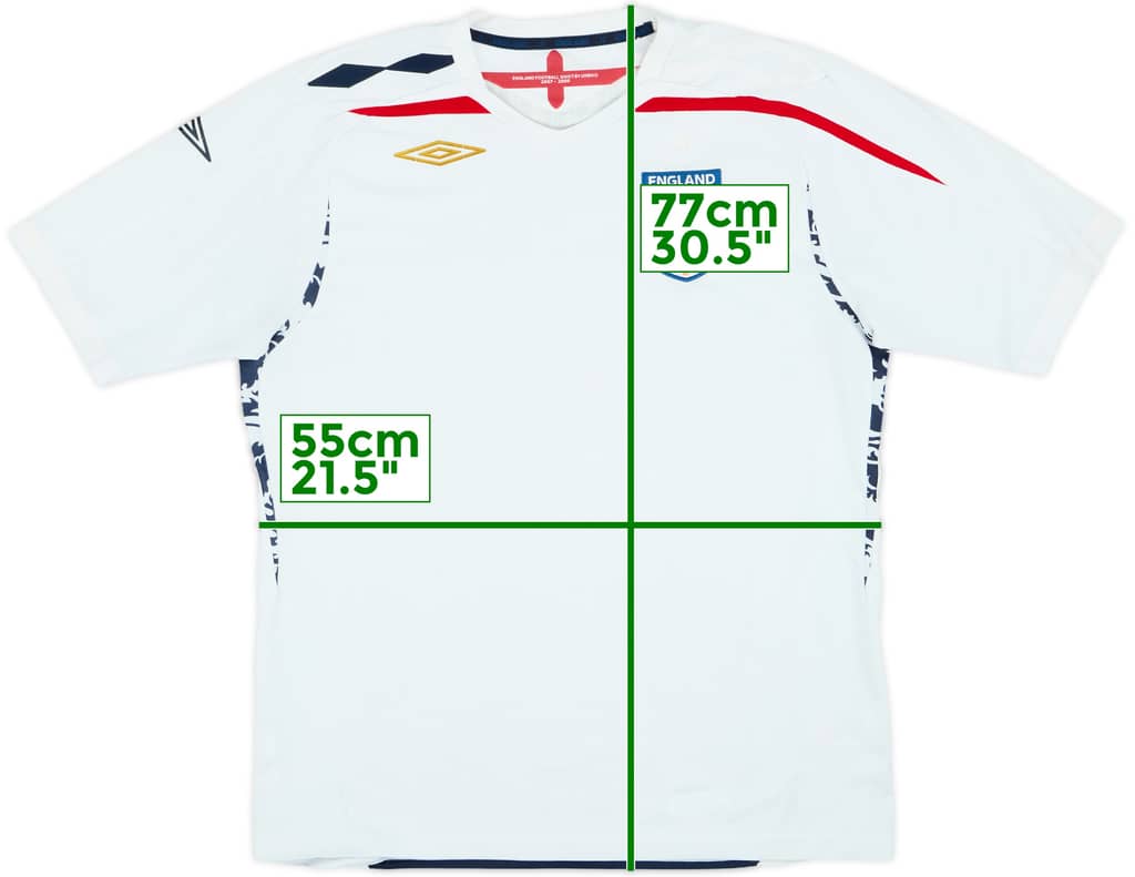 2007-09 England Home Shirt - 4/10 - (L)