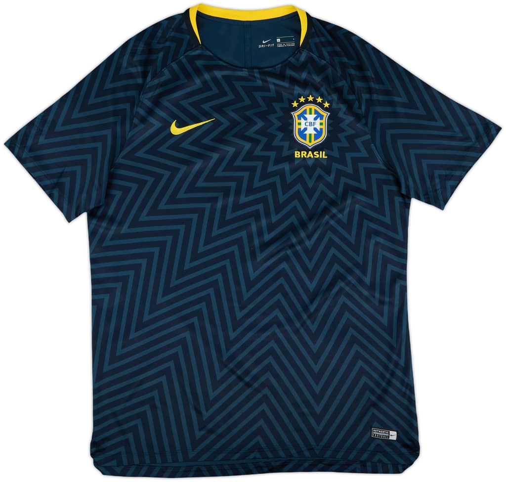 2018 Brazil Nike Pre-Match Training Shirt - 8/10 - (L)