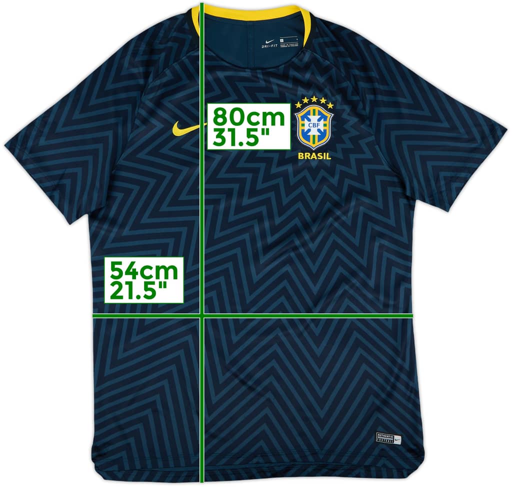 2018 Brazil Nike Pre-Match Training Shirt - 8/10 - (L)