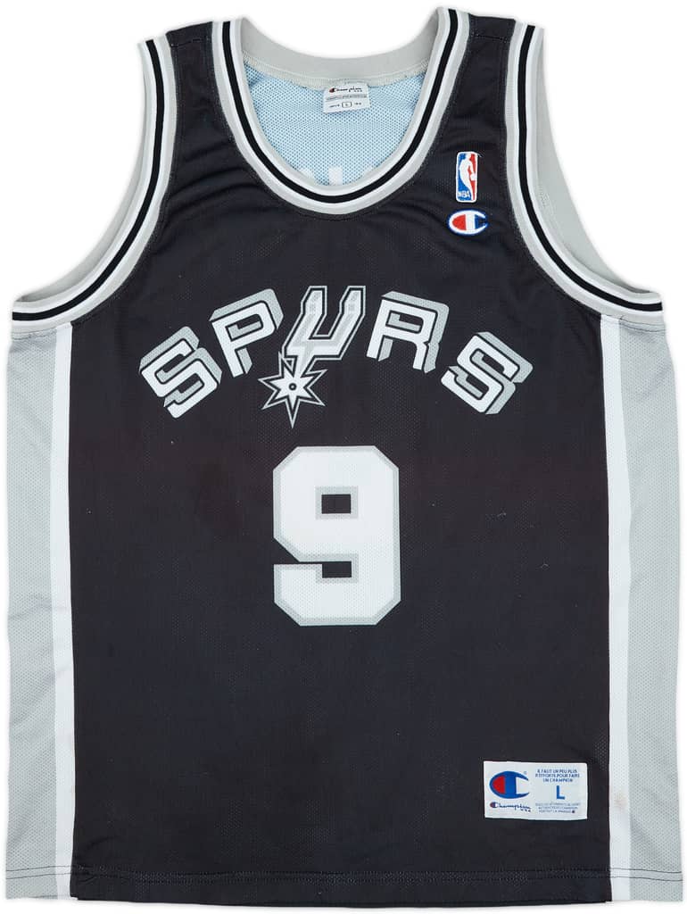2001-02 San Antonio Spurs Parker #9 Champion Away Jersey - 8/10 - (L)