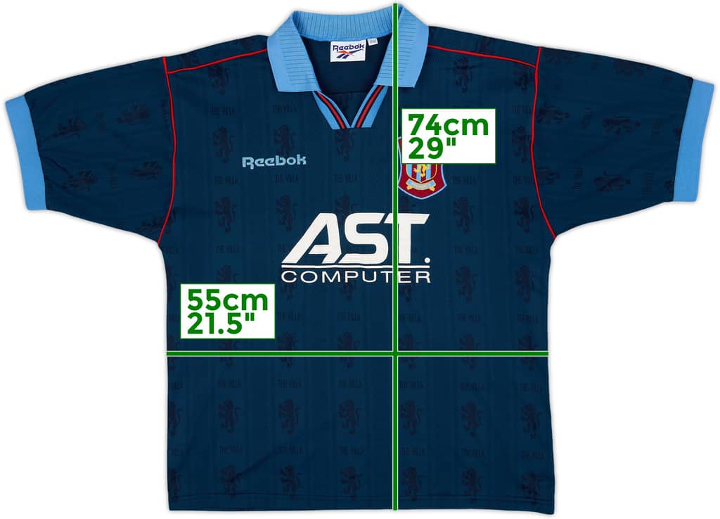 1995-97 Aston Villa Away Shirt - 8/10 - (M)