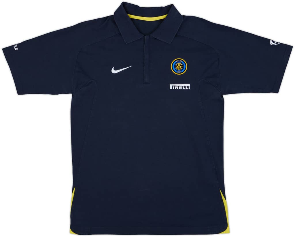 2005-06 Inter Milan Nike 1/4 Zip Polo Shirt - 6/10 - (L)