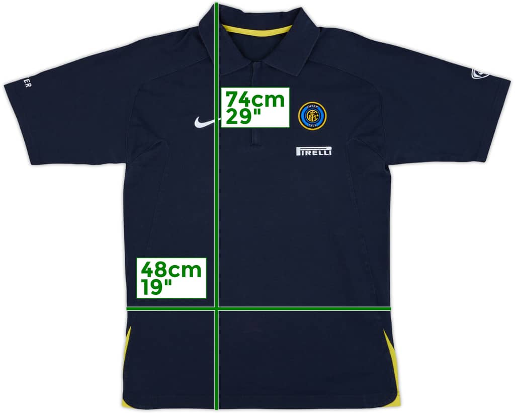 2005-06 Inter Milan Nike 1/4 Zip Polo Shirt - 6/10 - (L)