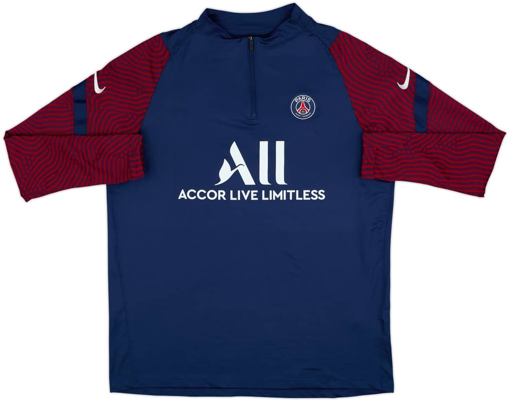 2020-21 Paris Saint-Germain Nike 1/4 Zip Drill Top - 8/10 - (XL)