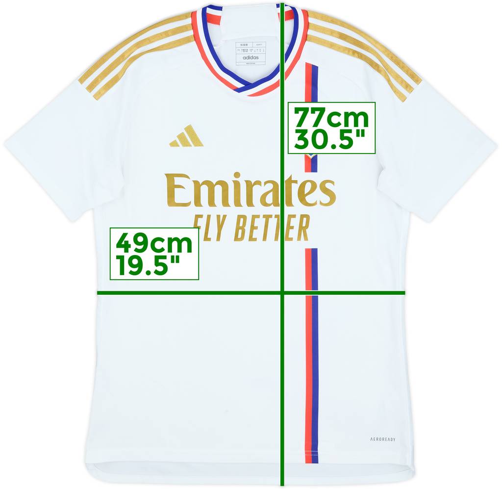 2023-24 Lyon Home Shirt - 9/10 - (M)