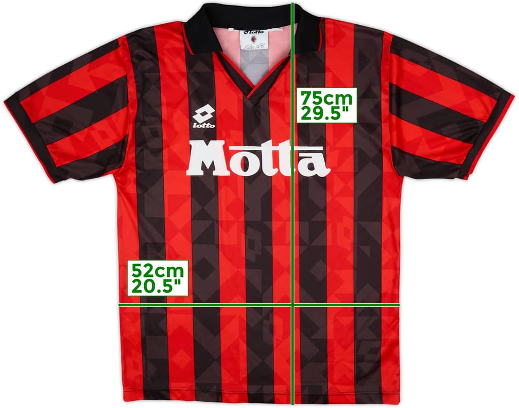 1994-95 AC Milan Home Shirt - 9/10 - (M)