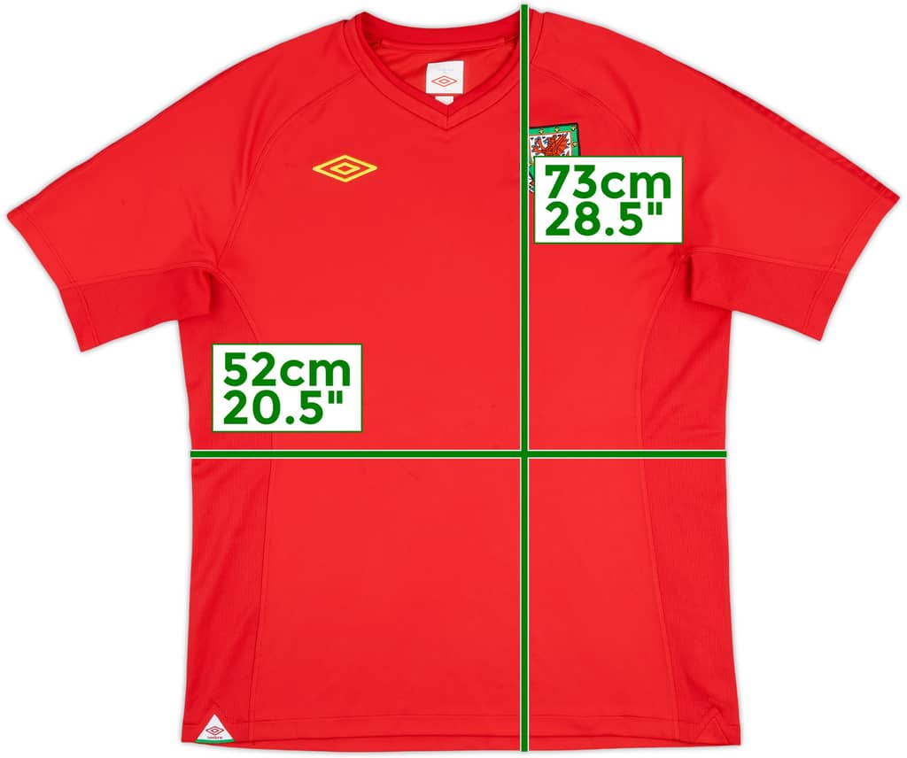 2010-11 Wales Home Shirt - 7/10 - (L)