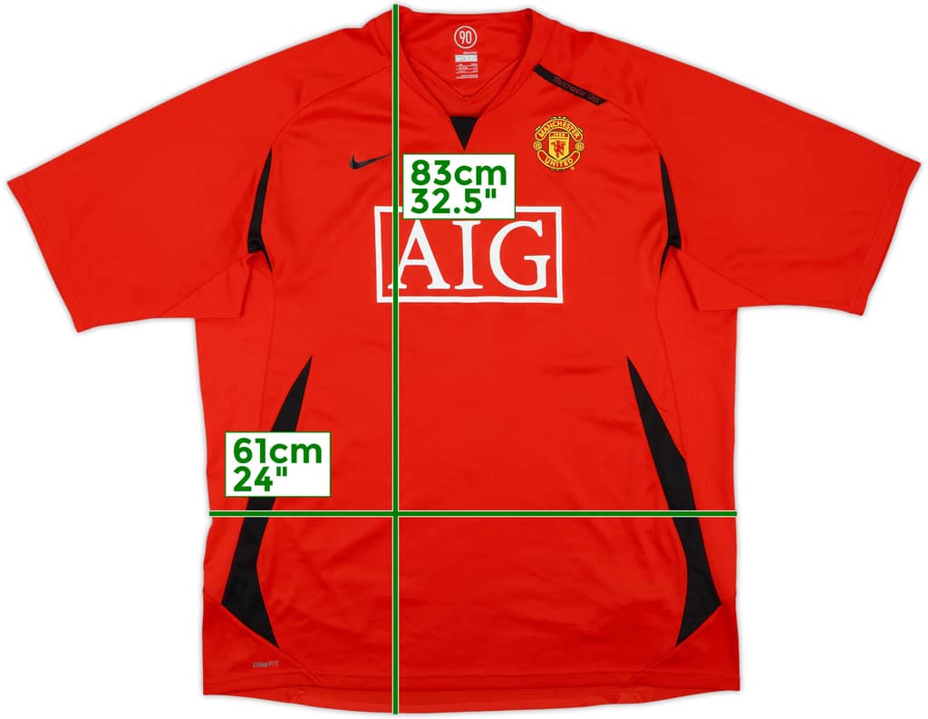 2007-08 Manchester United Nike Training Shirt - 9/10 - (XXL)