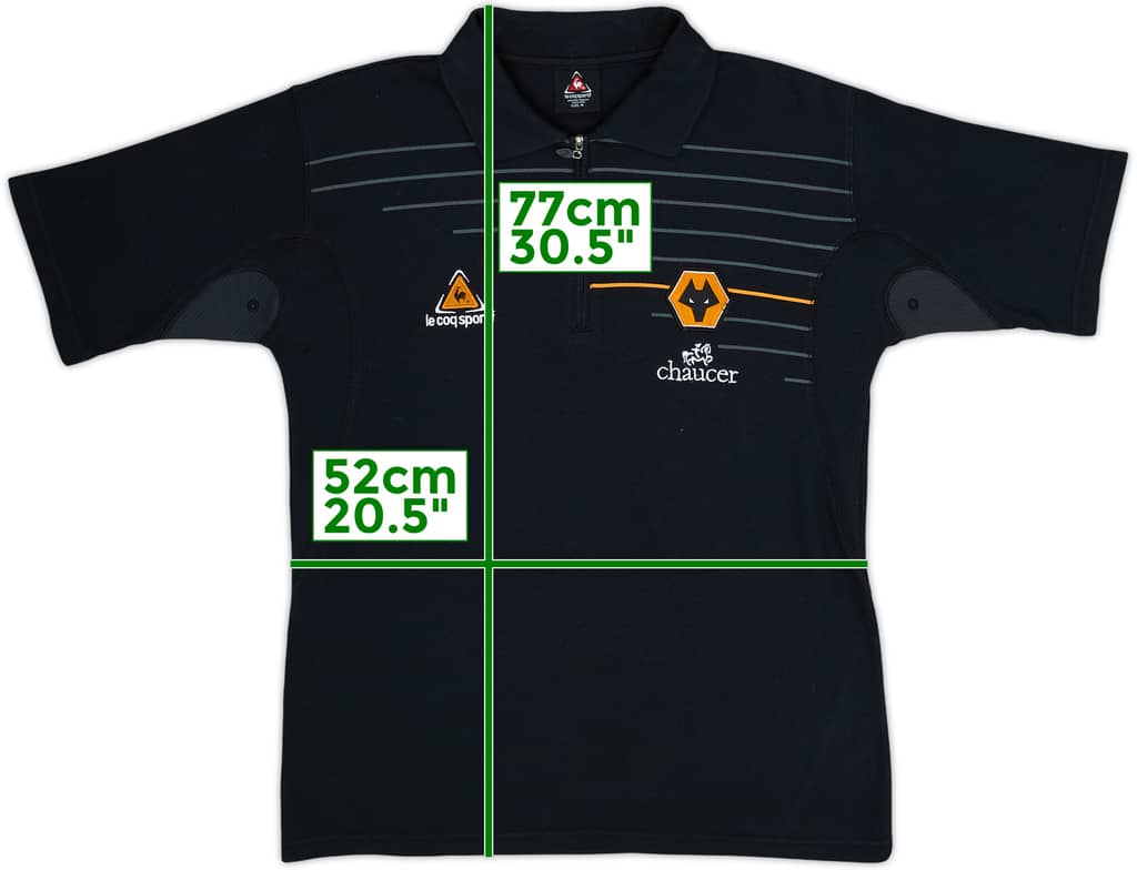 2004-05 Wolves Le Coq Sportif 1/4 Zip Polo Shirt - 8/10 - (M)