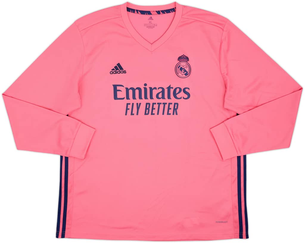 2020-21 Real Madrid Away L/S Shirt - 8/10 - (XL)