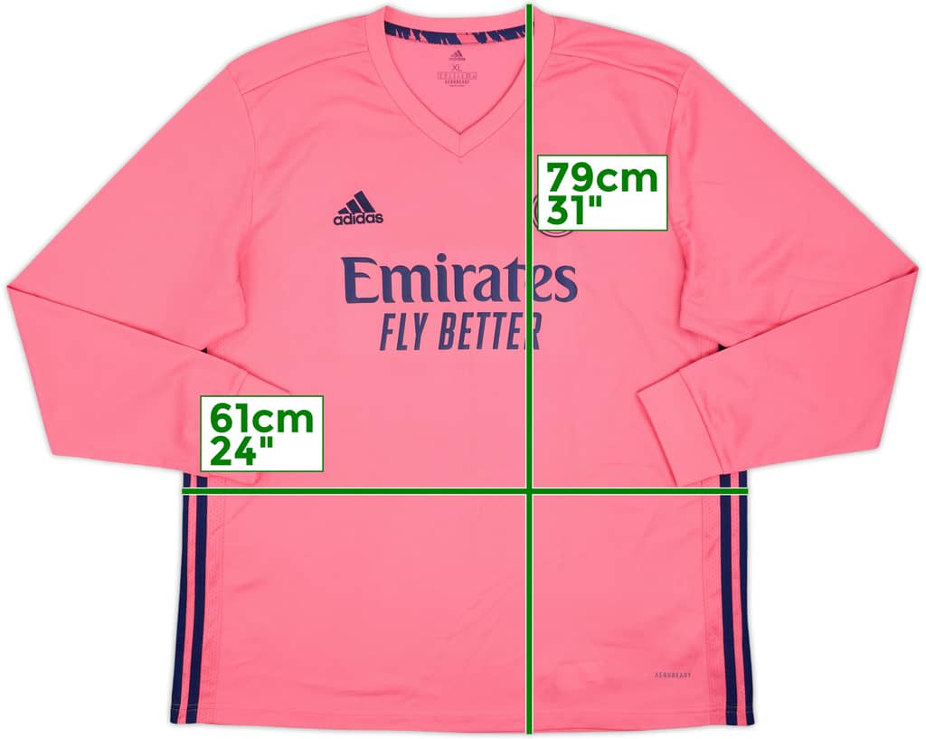 2020-21 Real Madrid Away L/S Shirt - 8/10 - (XL)