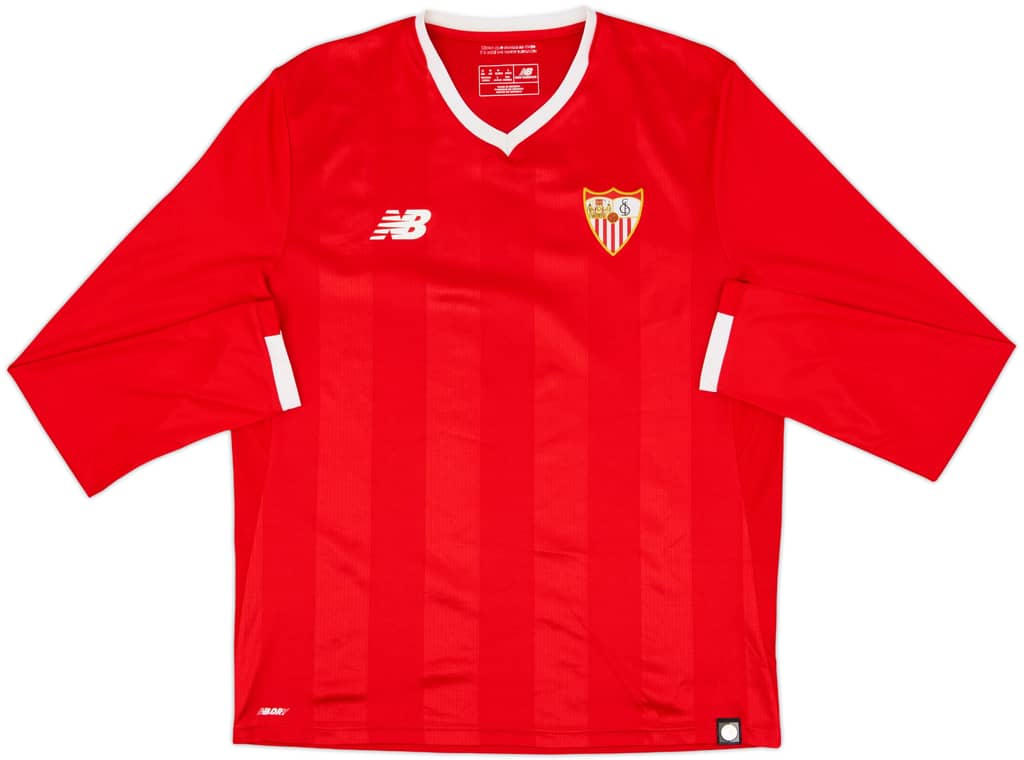 2017-18 Sevilla Away L/S Shirt - 9/10 - (M)