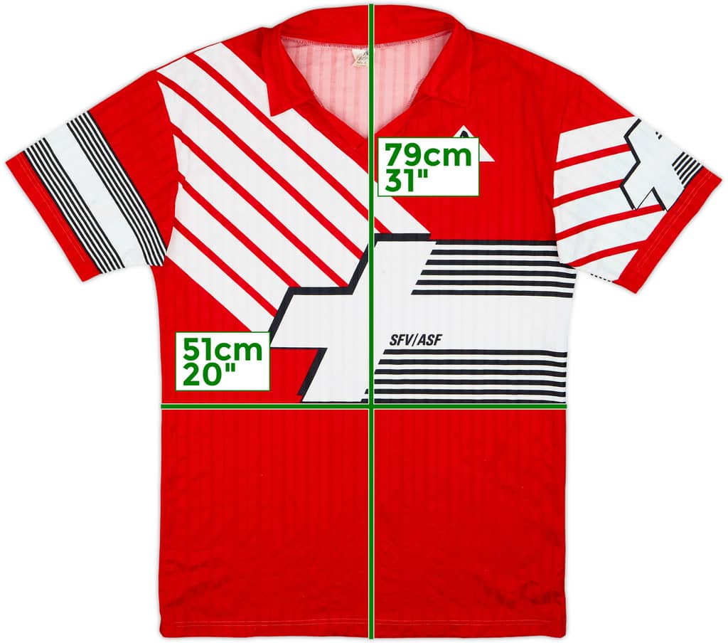 1990-92 Switzerland Home Shirt - 8/10 - (L)