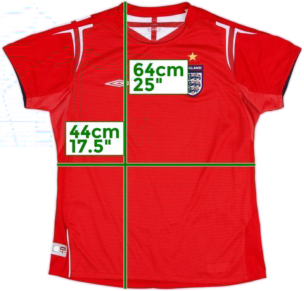 2004-06 Inglaterra Camiseta de visitante - 9/10 - (de mujer M)