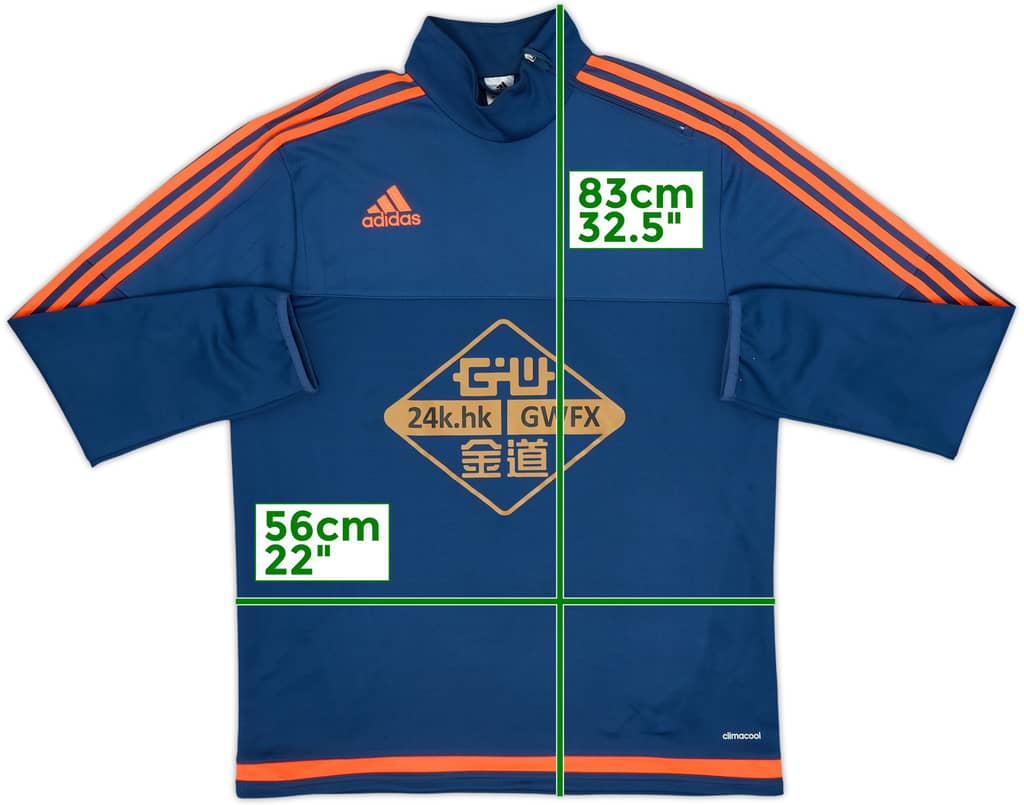 2015-16 Swansea adidas 1/4 Zip Drill Top - 8/10 - (L)