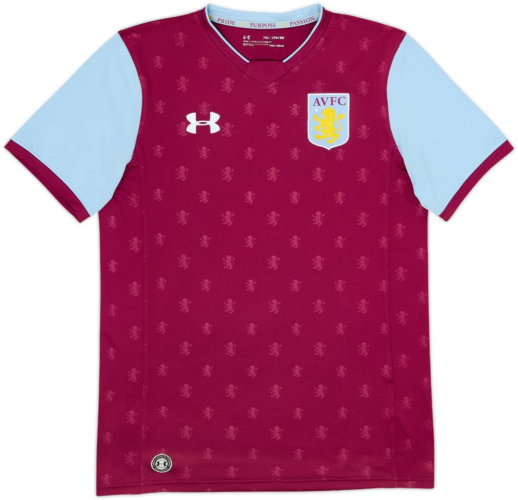 2017-18 Aston Villa Home Shirt - 8/10 - (XL.Boys)