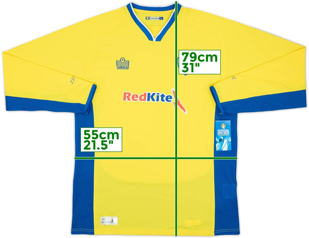 Camiseta de manga larga de visitante del Leeds United 2007-08 (L)