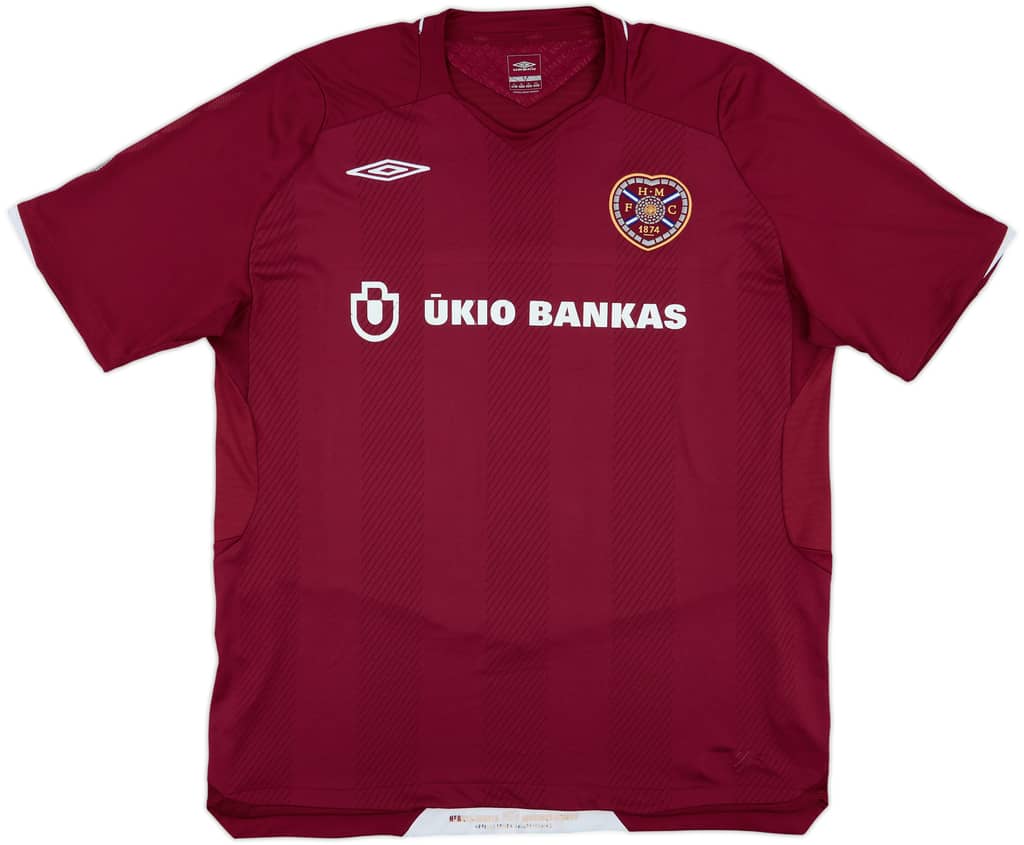 2008-09 Hearts Home Shirt - 6/10 - (XL)