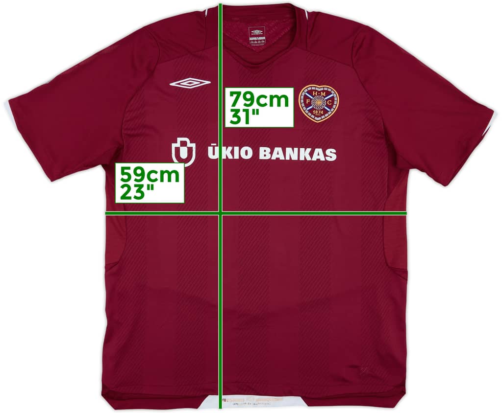 2008-09 Hearts Home Shirt - 6/10 - (XL)
