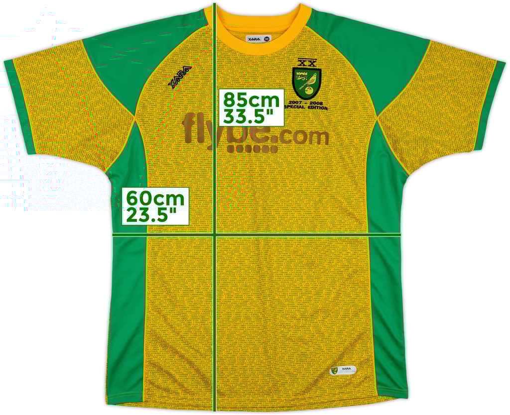 2007-08 Norwich Special Edition Home Shirt - 7/10 - (3XL)
