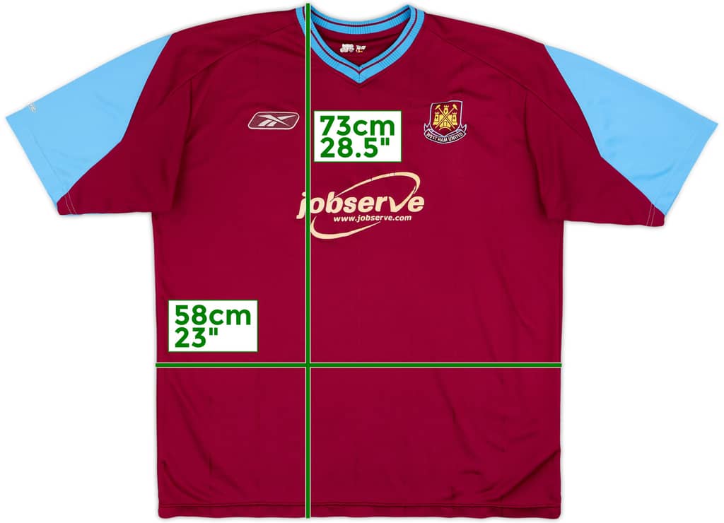 2003-05 West Ham Home Shirt - 6/10 - (XL)