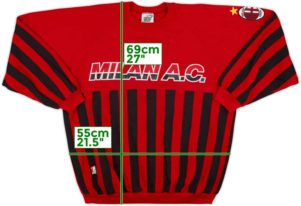 1990-91 AC Milan Le Felpe Dei Grandi Sweat Top - 8/10 - (L)