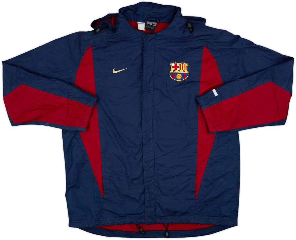 2002-03 Barcelona Nike Hooded Rain Jacket - 8/10 - (M)
