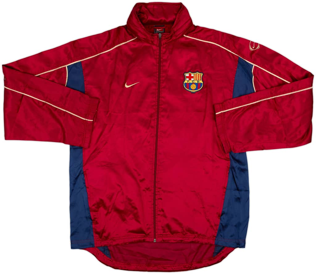 2001-02 Barcelona Nike Hooded Rain Jacket - 8/10 - (L)
