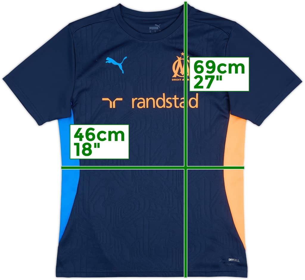 2024-25 Olympique Marseille Puma Training Shirt - 10/10 - (M)